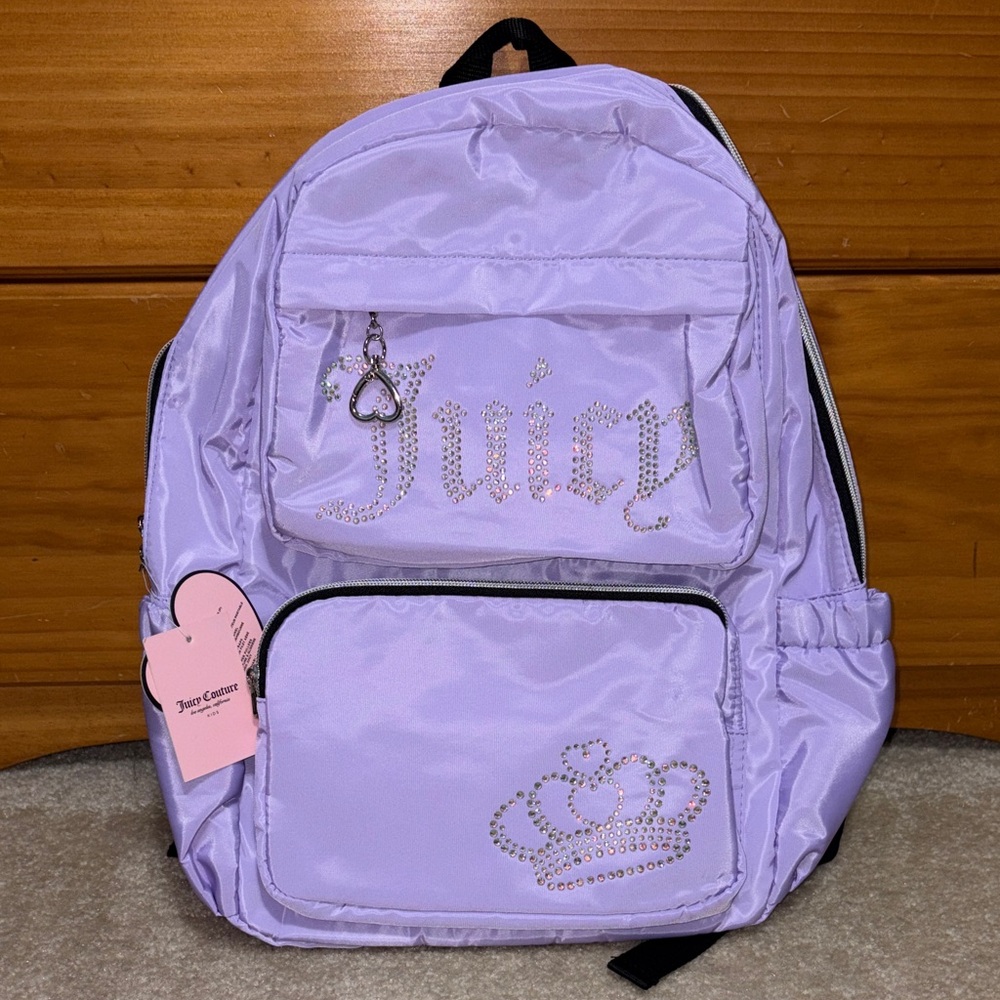 Juicy Couture Kids (or Grown-Ups) Lavender Backpack with Rhinestone Logo